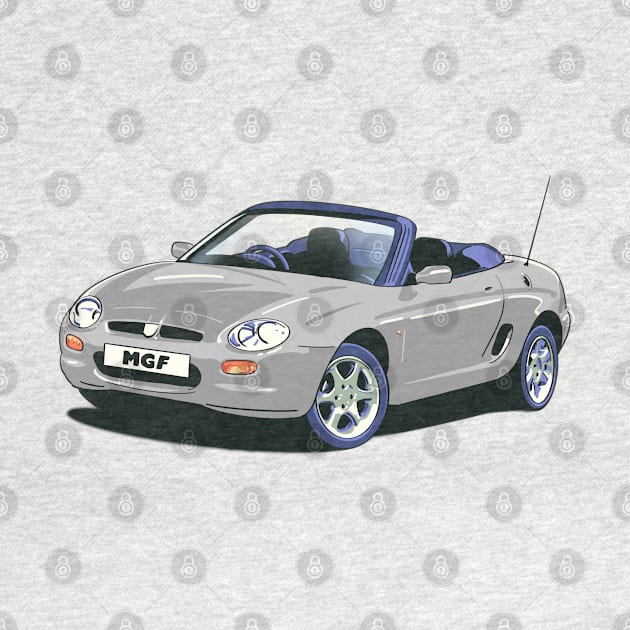 MG MGF Car in Platinum Silver by Webazoot